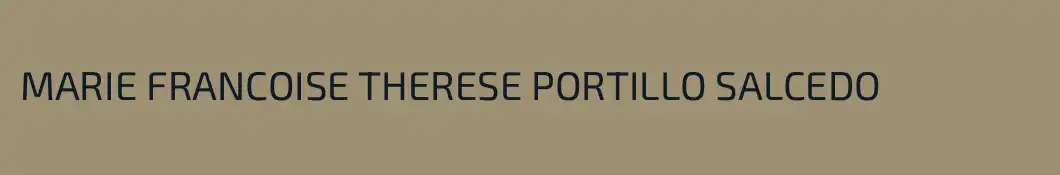 MARIE FRANCOISE THERESE PORTILLO SALCEDO